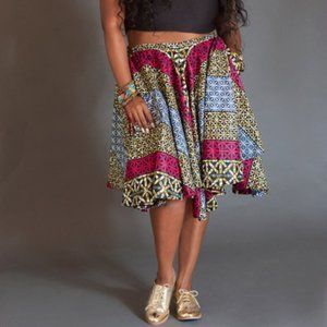 Nakimuli Plus Gwen Mambo Skirt 2X African Print